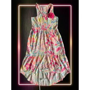 Children's Place Girls Floral Dress, Long Sleeveless, Flowy 7/8